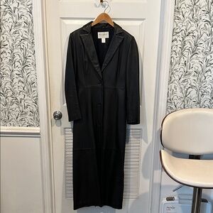 Hugo Buscati Black Leather long coat